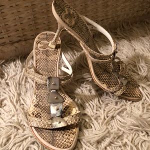ESCADA SNAKESKIN SANDALS!!